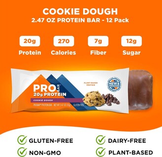 Foto 3 | Protein Bar Probar Con Sabor A Masa Para Galletas 20 G De Origen Vegetal 12 Unidades - Venta Internacional.