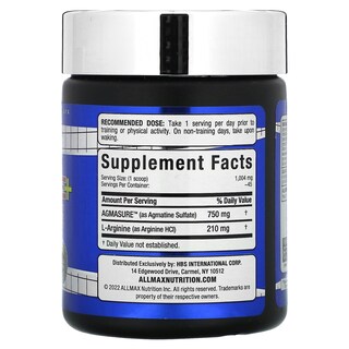 Foto 2 | Suplemento Allmax Essentials Agmatine + Arginina 45 G - Venta Internacional.