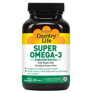 Foto 1 | Suplemento Country Life Super Omega-3 Concentrado 60 Cápsulas Blandas - Venta Internacional.