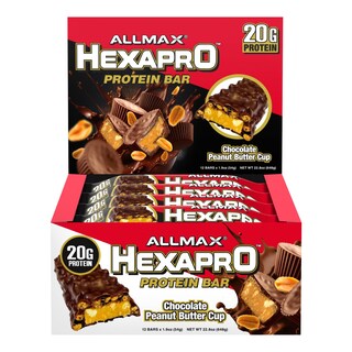 Foto 1 | Protein Bar Allmax Hexapro Taza De Mantequilla De Cacahuete Con Chocolate 20 G 12 Unidades - Venta Internacional.