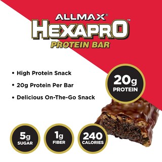 Foto 3 | Protein Bar Allmax Hexapro Taza De Mantequilla De Cacahuete Con Chocolate 20 G 12 Unidades - Venta Internacional.