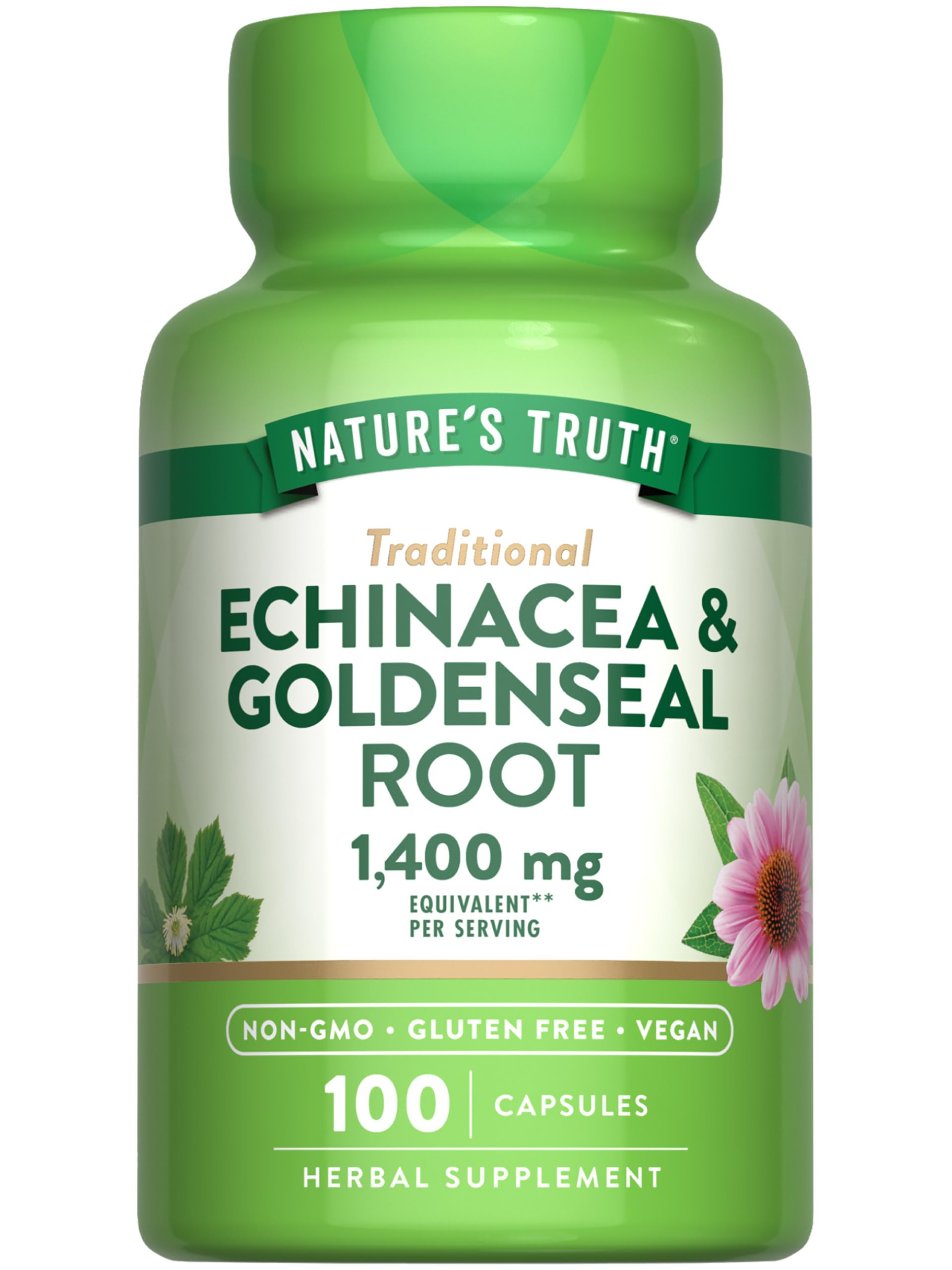 Foto 2 pulgar | Suplemento Nature's Truth Echinacea Goldenseal 1400 Mg 100 Unidades - Venta Internacional.