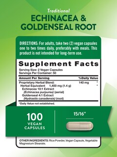 Foto 2 | Suplemento Nature's Truth Echinacea Goldenseal 1400 Mg 100 Unidades - Venta Internacional.