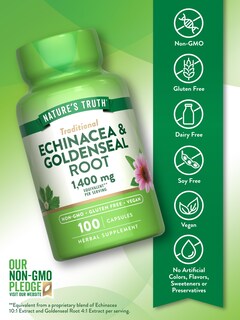 Foto 3 | Suplemento Nature's Truth Echinacea Goldenseal 1400 Mg 100 Unidades - Venta Internacional.