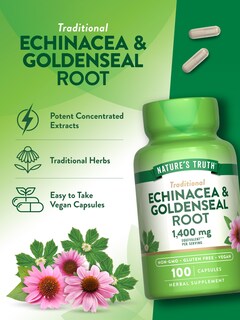 Foto 5 | Suplemento Nature's Truth Echinacea Goldenseal 1400 Mg 100 Unidades - Venta Internacional.