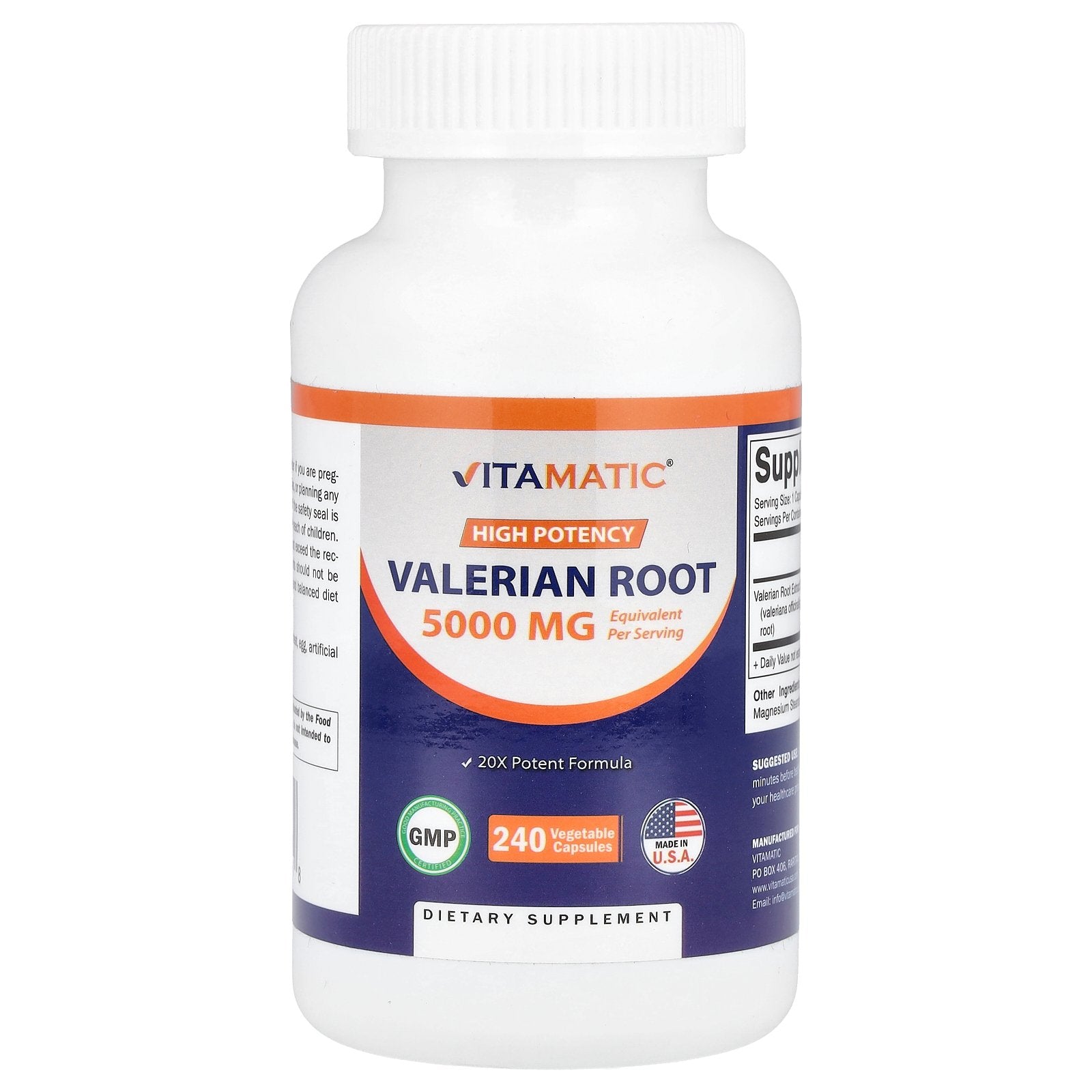 Foto 1 | Suplemento Vitamático De Raíz De Valeriana De Alta Potencia 5000 Mg 240 Cápsulas - Venta Internacional.