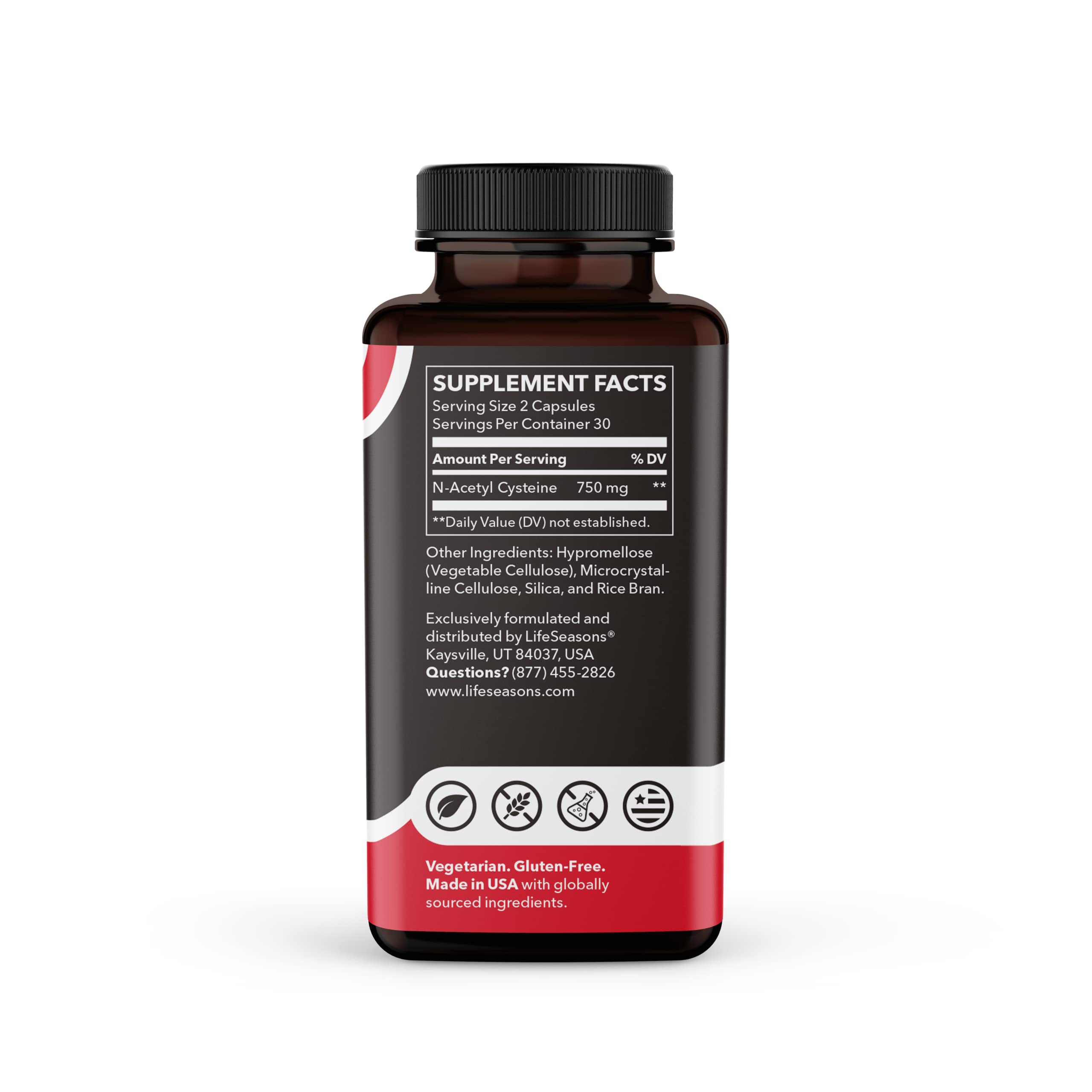 Foto 2 | Suplemento Lifeseasons Essentials De N-acetil Cisteína 750 Mg - Venta Internacional.