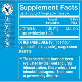 Foto 3 | Suplemento The Vitamin Shoppe B6 100 Mg 100 Cápsulas - Venta Internacional.
