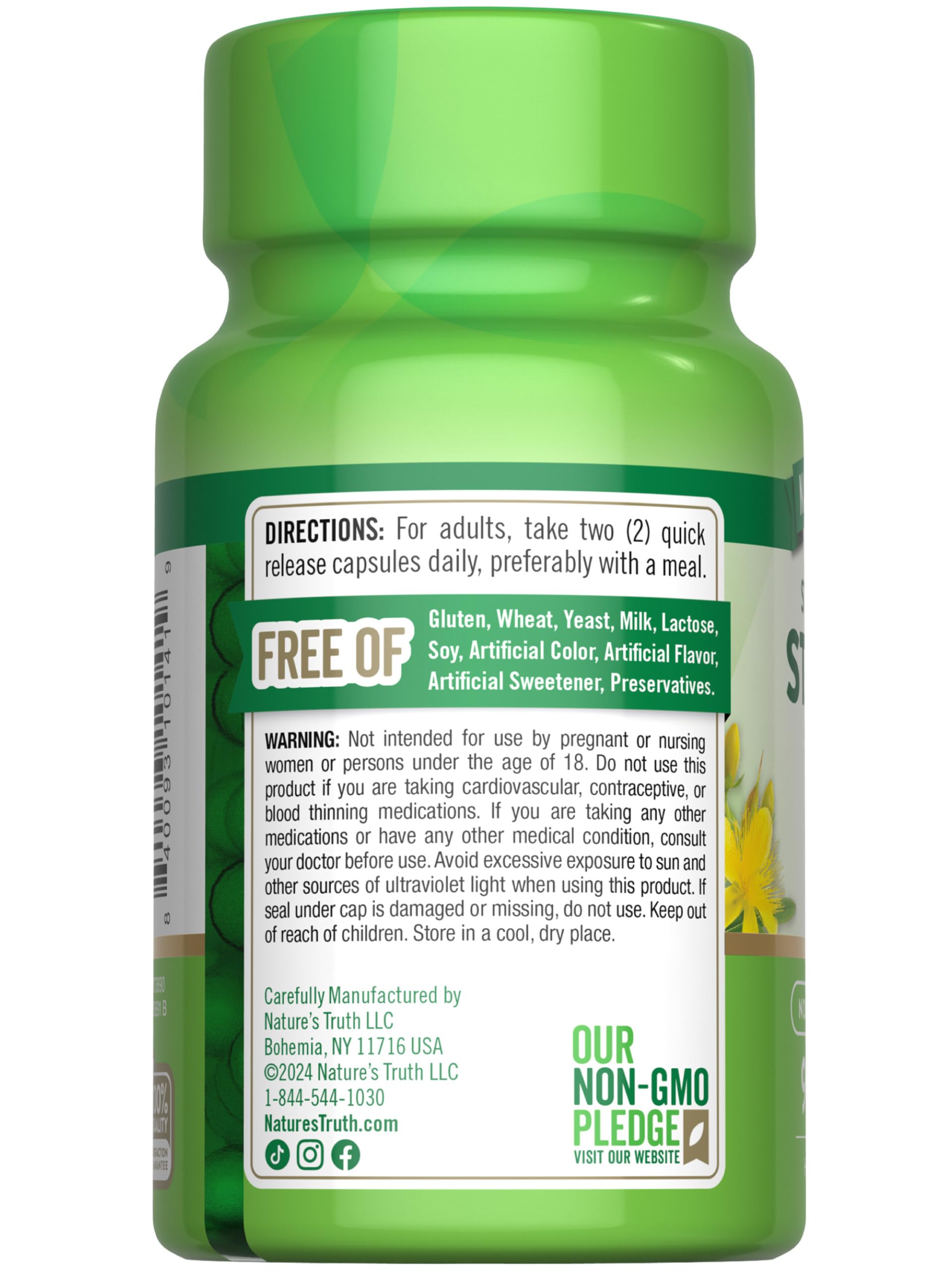 Foto 8 pulgar | Suplemento Nature's Truth St John's Wort 600 Mg 90 Cápsulas - Venta Internacional.
