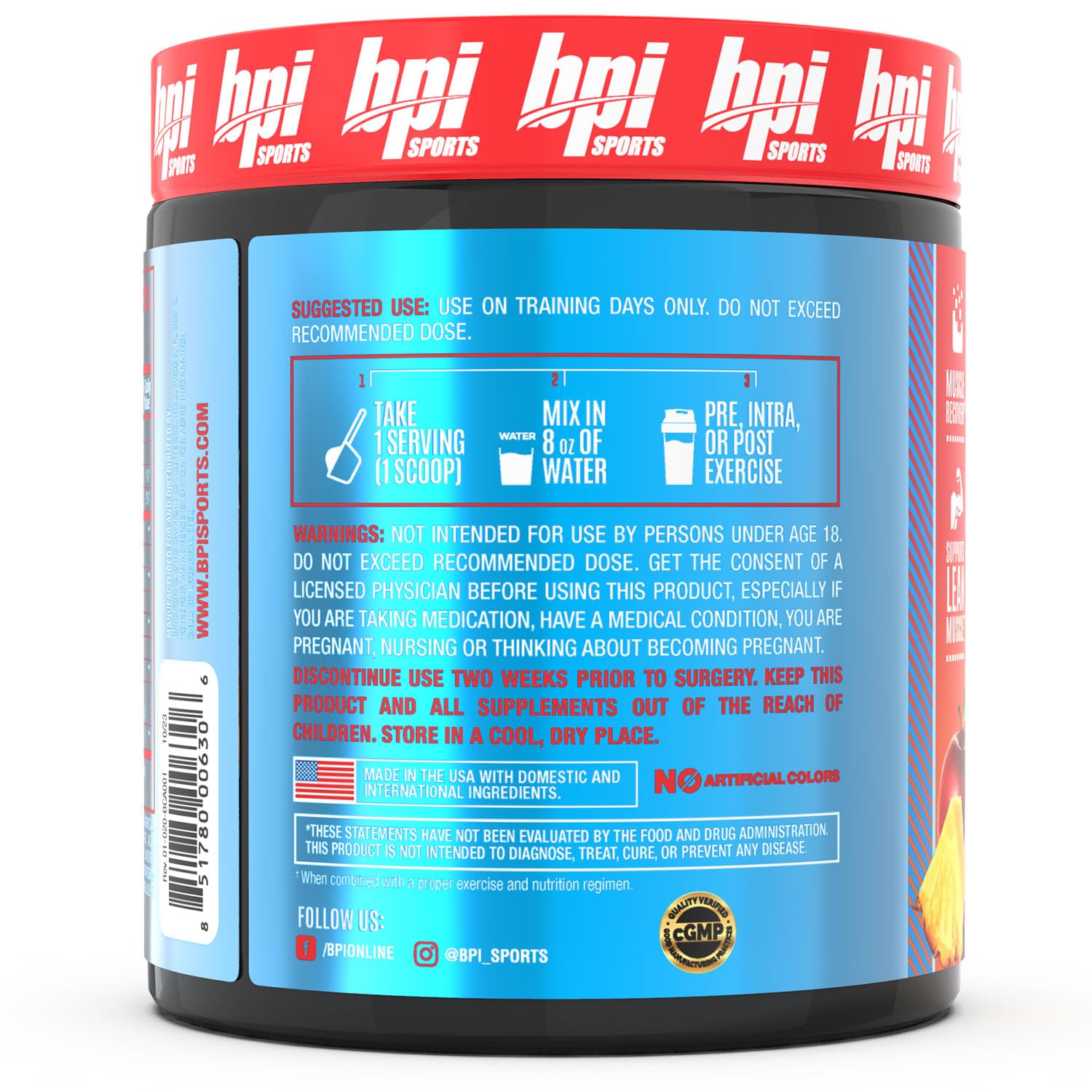 Foto 3 pulgar | Suplemento Bpi Sports Best Bcaa Fruit Punch 30 Porciones - Venta Internacional.