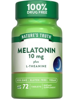 Foto 1 | Suplemento Nature's Truth Melatonina 10 Mg + L-teanina 72 Tabletas - Venta Internacional.