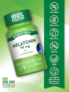 Foto 3 | Suplemento Nature's Truth Melatonina 10 Mg + L-teanina 72 Tabletas - Venta Internacional.