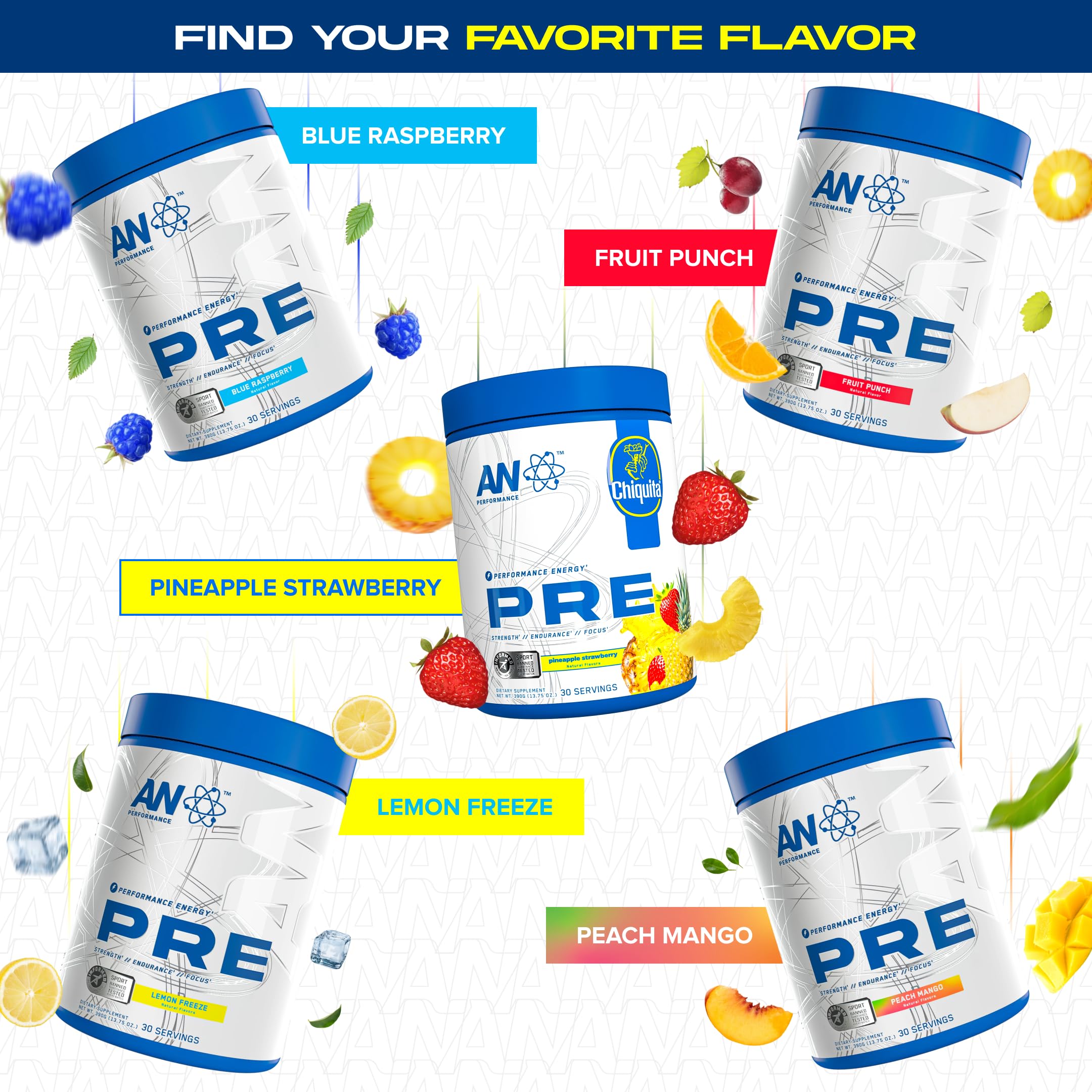 Foto 6 pulgar | Suplemento Para Antes Del Entrenamiento An Performance Energy 390 G Fresa - Venta Internacional.