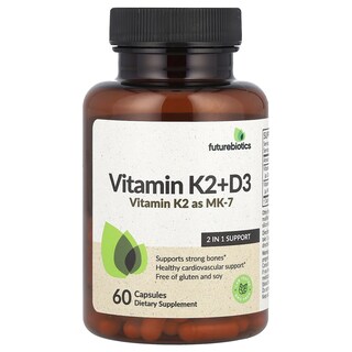 Foto 1 | Suplemento Futurebiotics De Vitamina K2 + D3 60 Cápsulas - Venta Internacional.