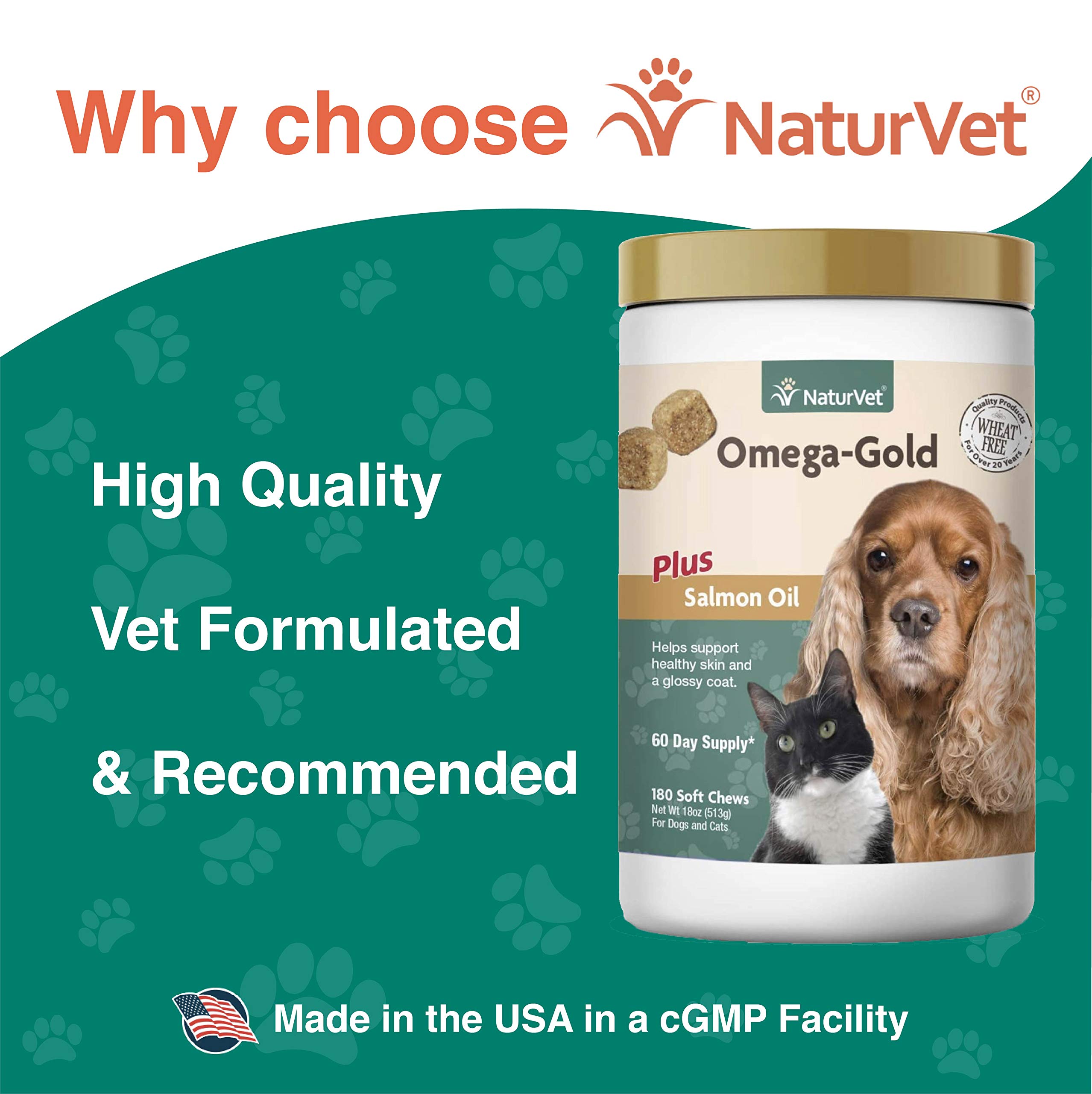 Foto 4 | Suplemento Naturvet Omega-gold Plus De Aceite De Salmón  180 Comprimidos Masticables - Venta Internacional.