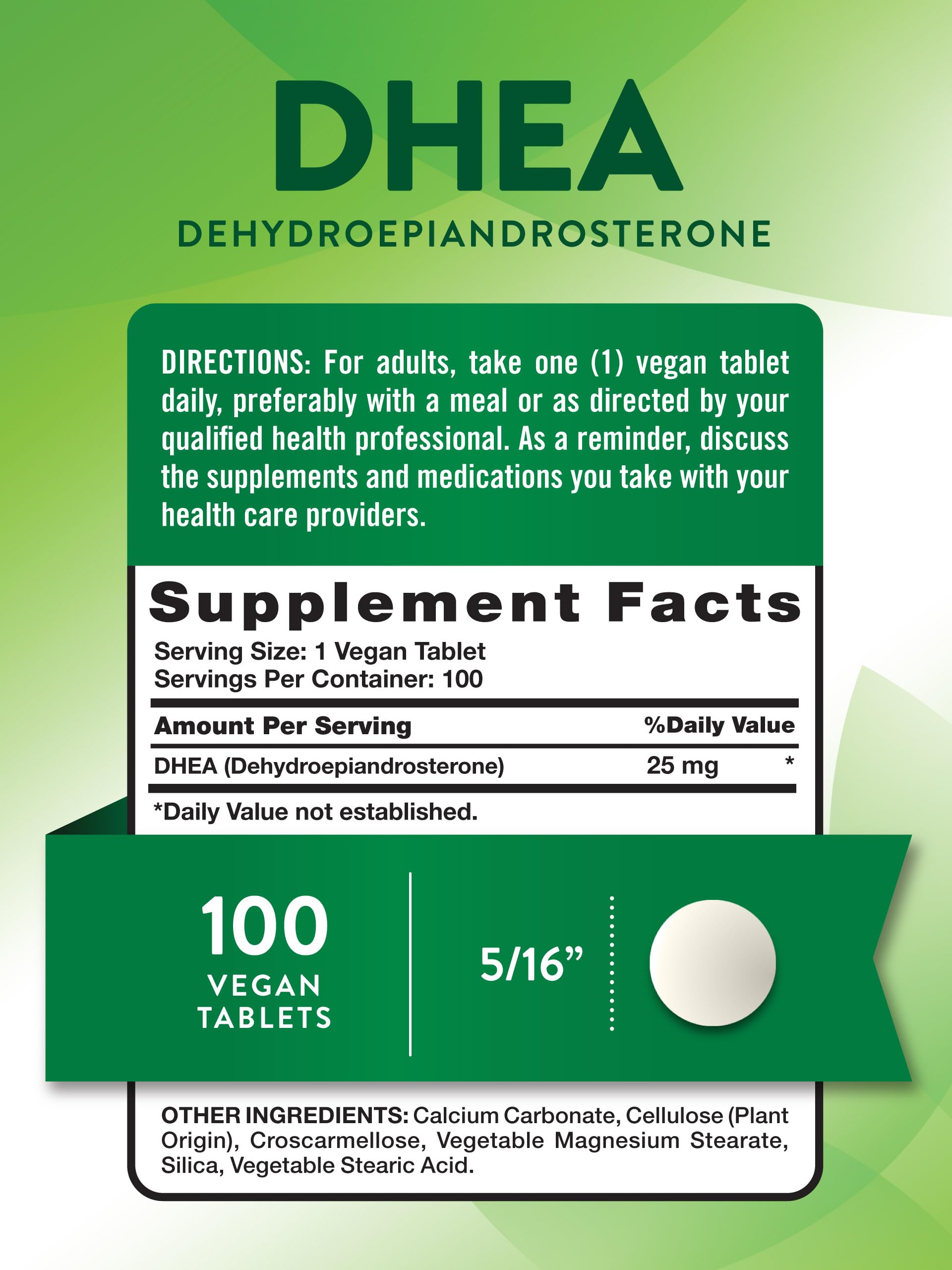 Foto 3 pulgar | Suplemento Nature's Truth  Tabletas De Dhea De 25 Mg  100 Unidades - Venta Internacional.