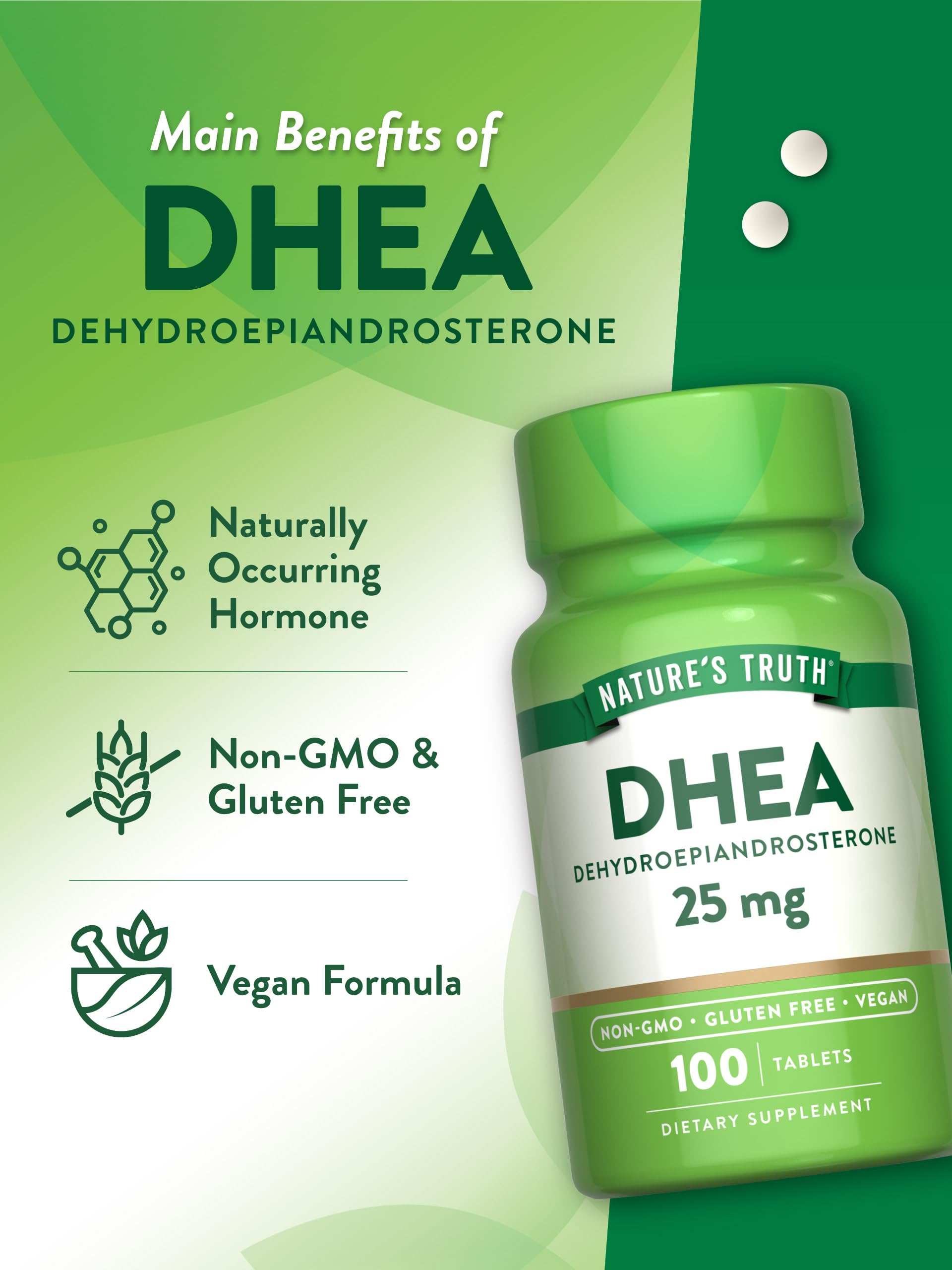 Foto 5 | Suplemento Nature's Truth  Tabletas De Dhea De 25 Mg  100 Unidades - Venta Internacional.