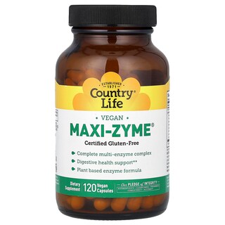 Foto 1 | Suplemento Country Life Maxi-zyme 120 Cápsulas Veganas - Venta Internacional.