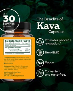 Foto 2 | Suplemento De Extracto De Raíz De Kava De Herb Pharm 60 Cápsulas - Venta Internacional.