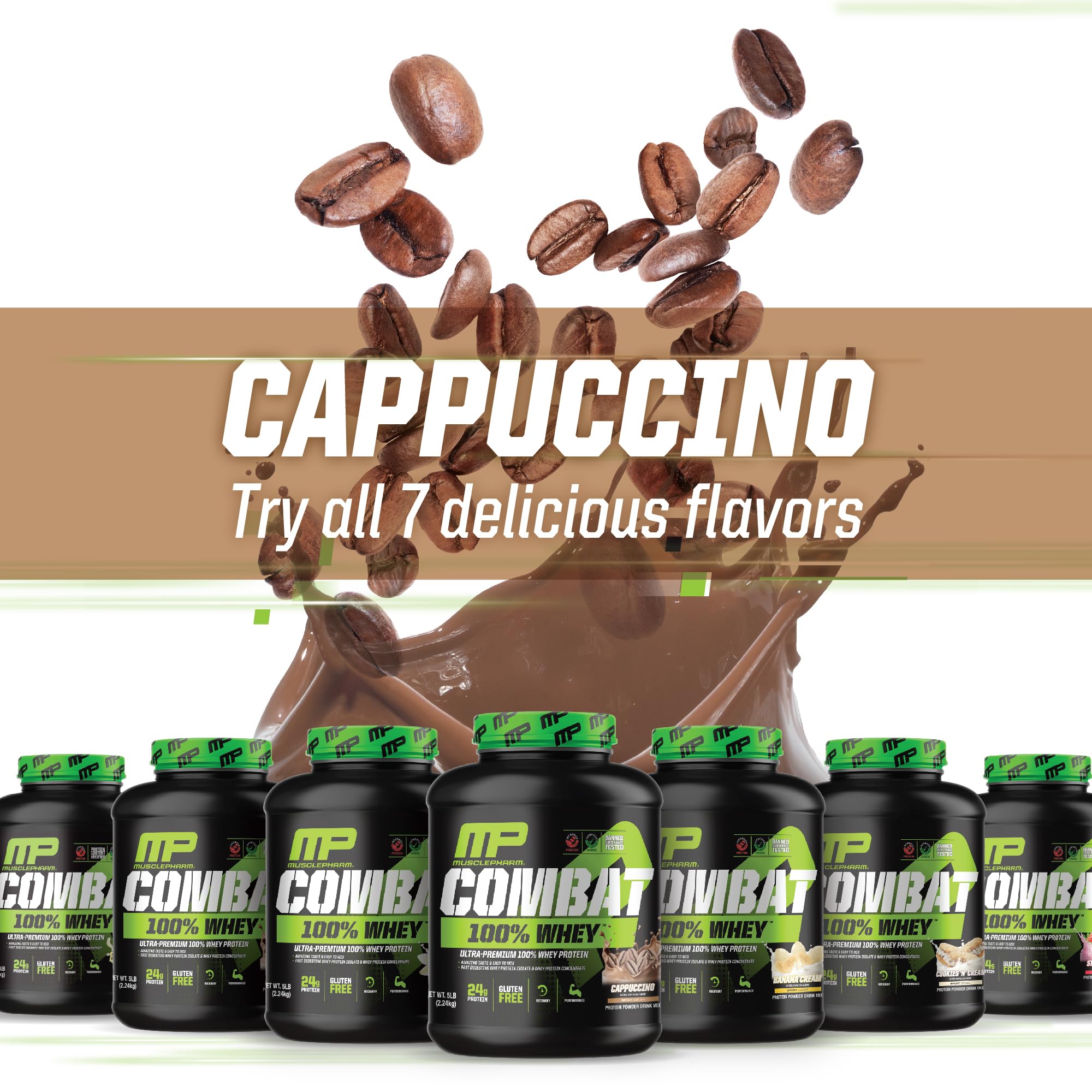 Foto 7 | Proteína De Suero En Polvo Musclepharm Combat 100% Cappuccino 2 27 Kg - Venta Internacional.