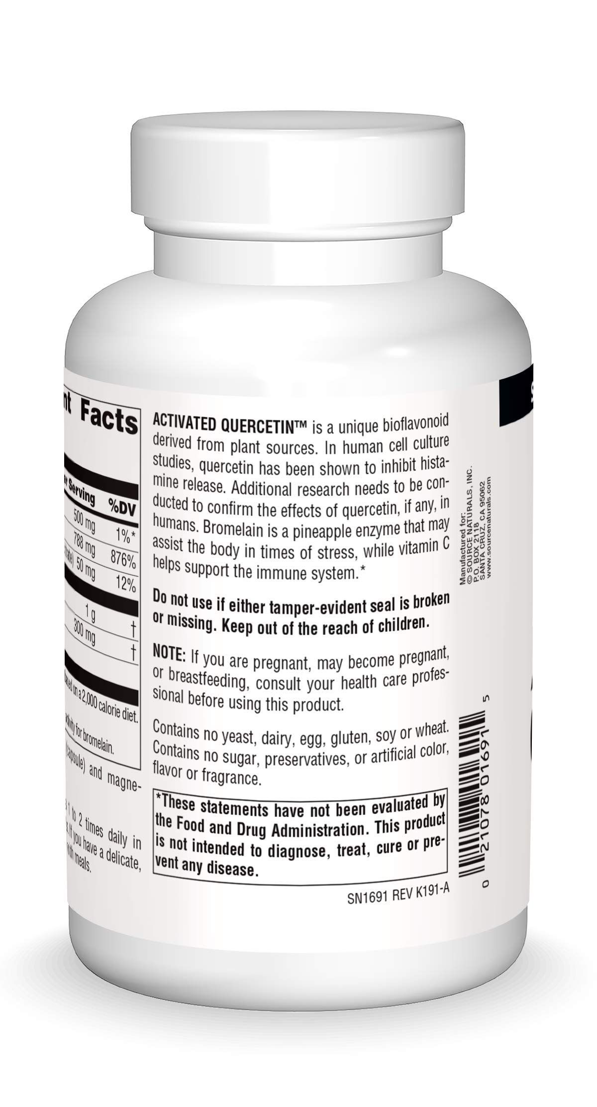 Foto 3 pulgar | Quercetina Activada Supplement Source Naturals 200 Cápsulas - Venta Internacional.