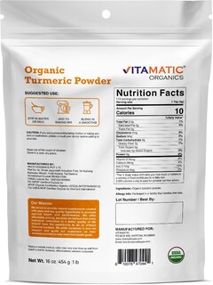 Foto 3 | Polvo De Cúrcuma Vitamatic Organic 454 G - Venta Internacional.