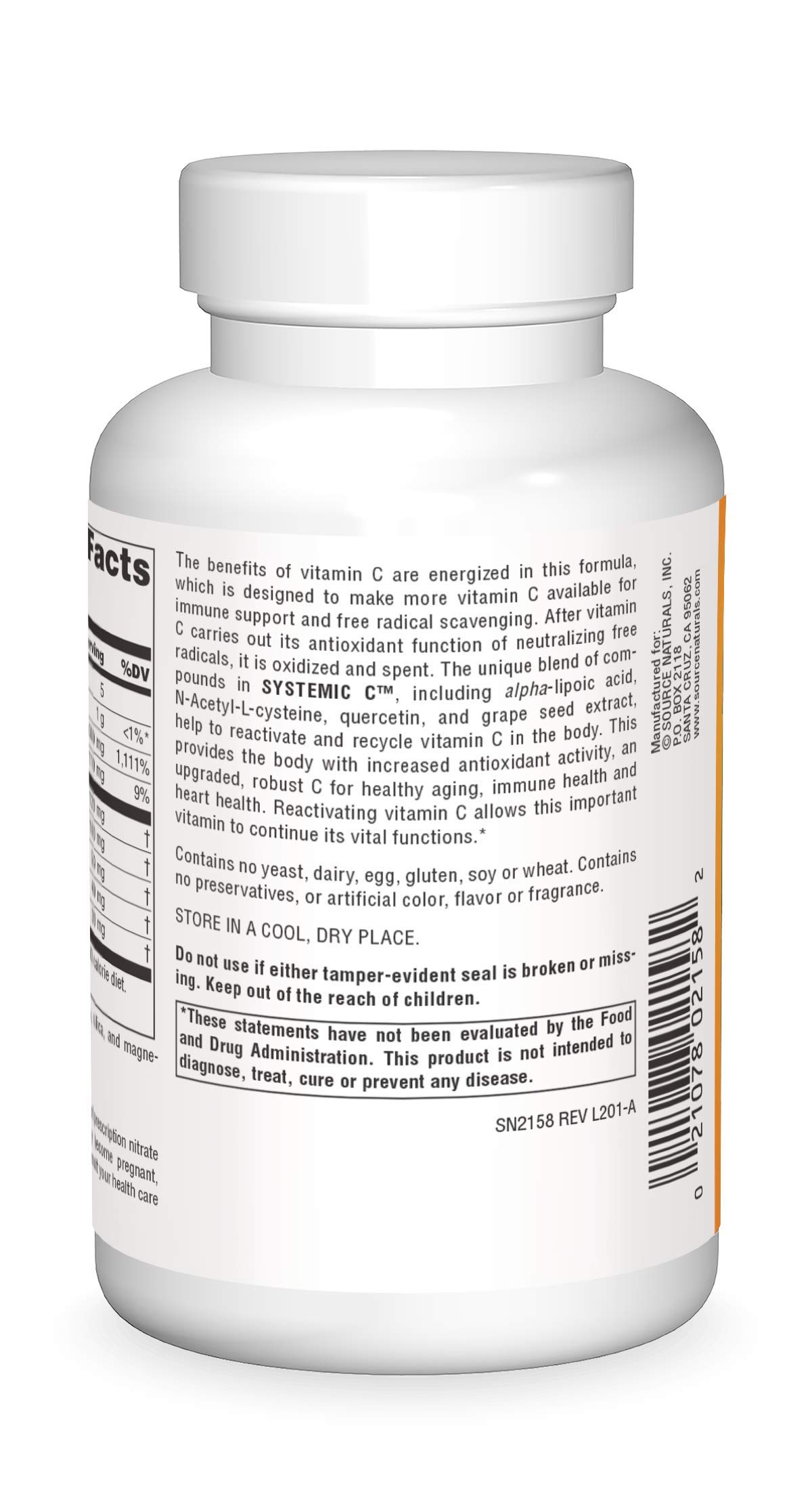 Foto 3 pulgar | Suplemento Source Naturals Systemic C 500 Mg - 120 Cápsulas - Venta Internacional.