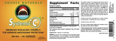 Foto 5 | Suplemento Source Naturals Systemic C 500 Mg - 120 Cápsulas - Venta Internacional.