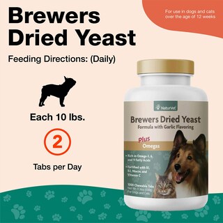 Foto 3 | Complemente La Levadura Seca De Cerveza Naturvet Con Ajo Para Mascotas - Venta Internacional.