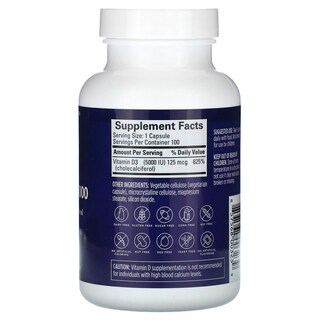 Foto 2 | Suplemento Brainmd Vitamina D3 5000 125 Mcg (5000 Ui) 100 Cápsulas - Venta Internacional.