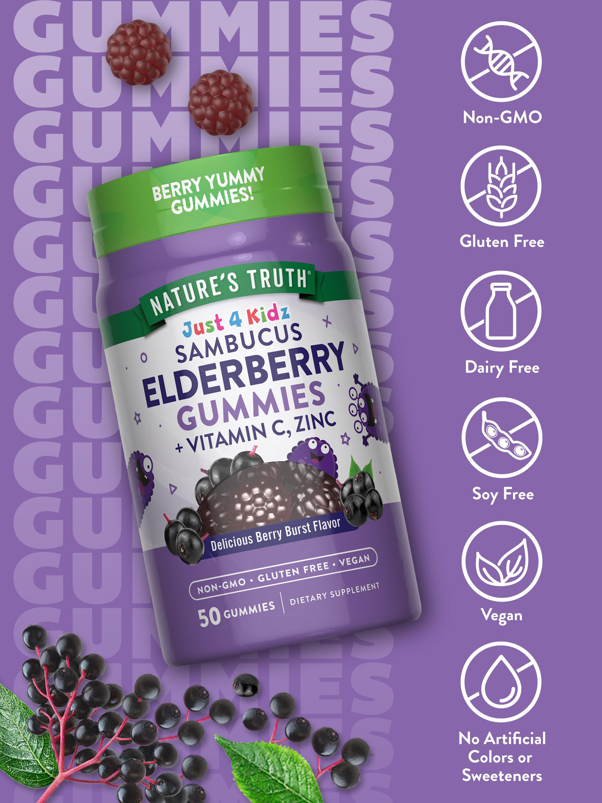 Foto 4 pulgar | Suplemento Nature's Truth Kids  Gomitas De Saúco  50 Unidades - Venta Internacional.