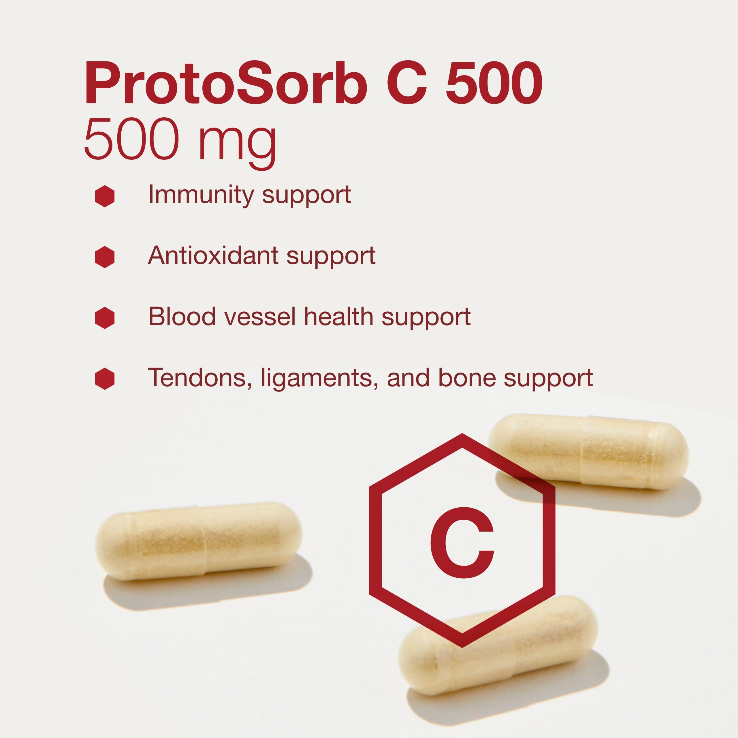 Foto 5 pulgar | Protocolo De Suplemento Protosorb C 500  Vitamina C  100 Cápsulas Vegetales - Venta Internacional.
