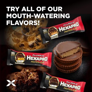 Foto 6 | Barra De Proteína Allmax Hexapro Brownie Con Chocolate 20 G 12 Unidades - Venta Internacional.