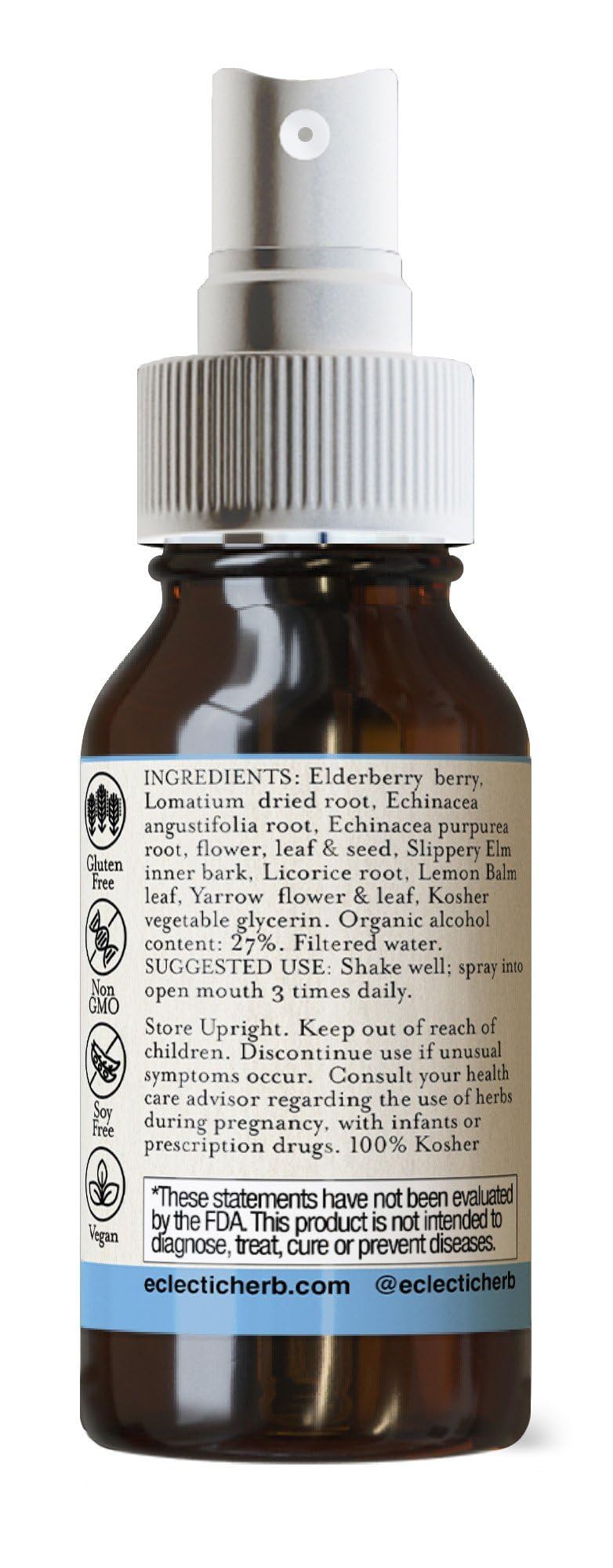 Foto 3 pulgar | Suplemento Eclectic Institute Lomatium - Spray De Saúco  30 Ml - Venta Internacional.