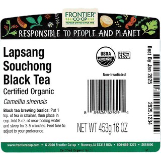 Foto 2 | Productos Alimenticios Naturales De Tea Frontier Lapsang Souchong Organic - Venta Internacional.