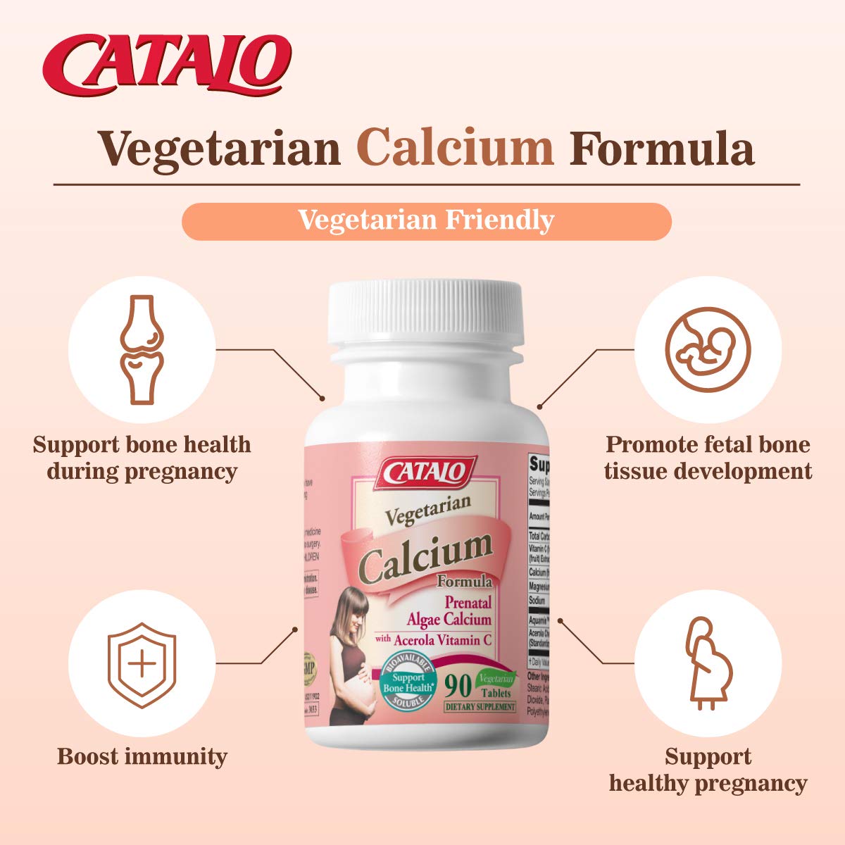 Foto 7 pulgar | Catálogo De Suplementos Calcio Vegetariano Con Magnesio Y Vitamina C - Venta Internacional.