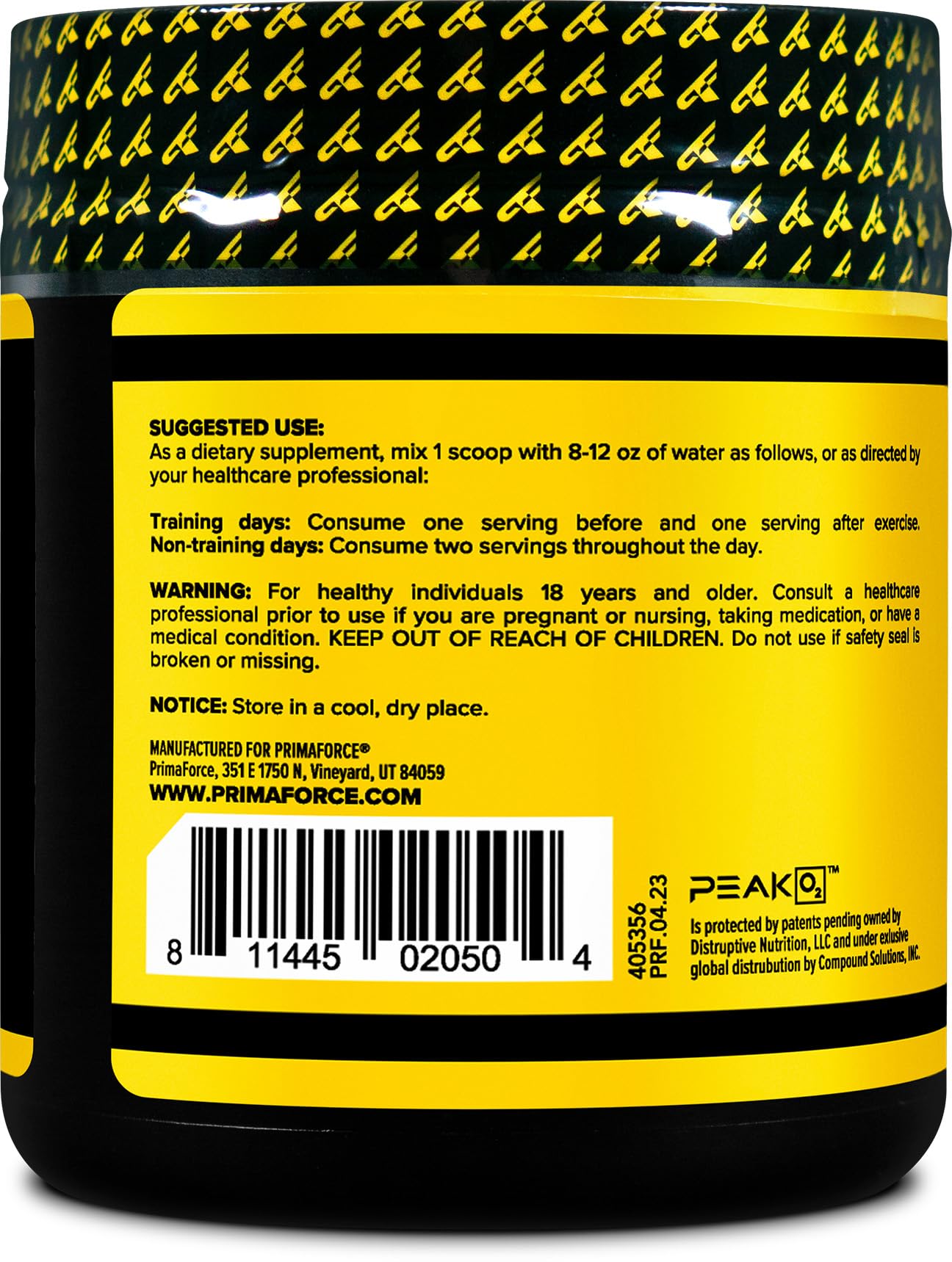 Foto 3 | Suplemento Primaforce Peak O2 Workout 120 G  Vegano  Sin Ogm - Venta Internacional.