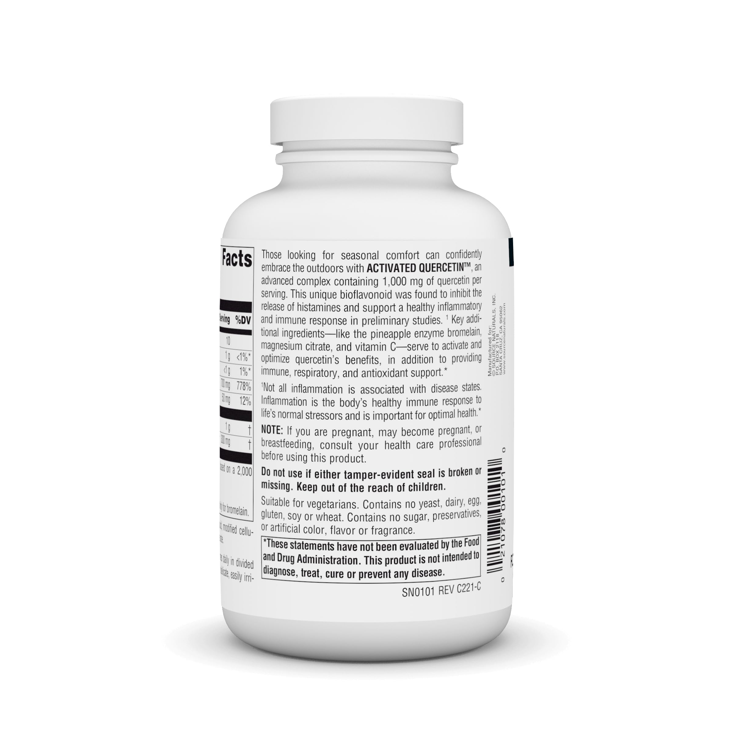 Foto 3 | Quercetina Activada Supplement Source Naturals 200 Tabletas - Venta Internacional.