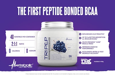 Foto 3 | Suplemento Metabolic Nutrition Tripep Bcaa Blue Raspberry - Venta Internacional.