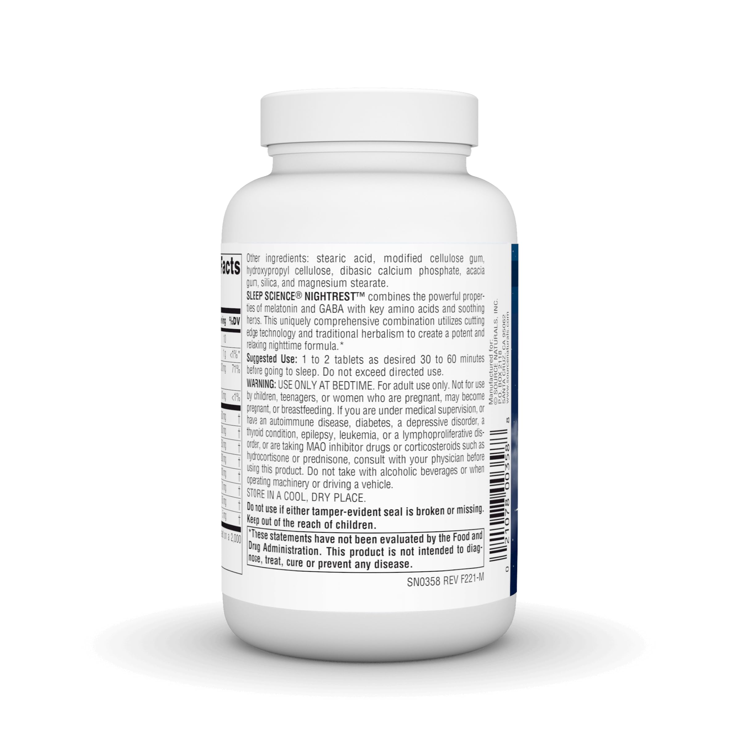 Foto 5 pulgar | Supplement Source Naturals Sleep Science Nightrest 100 Comprimidos - Venta Internacional.