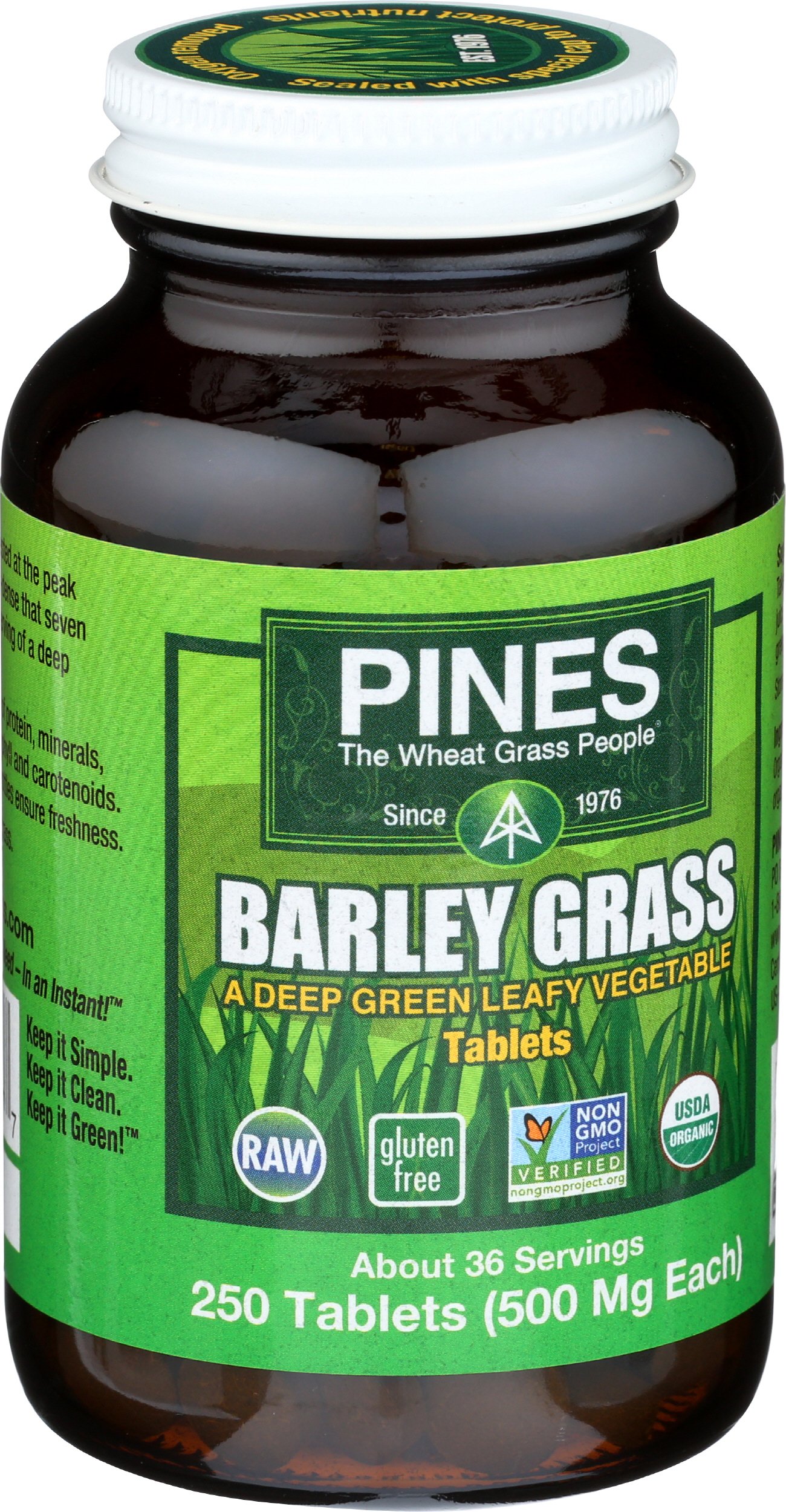 Foto 3 pulgar | Suplemento Pines Barley Grass 250 Comprimidos 500 Mg - Venta Internacional.