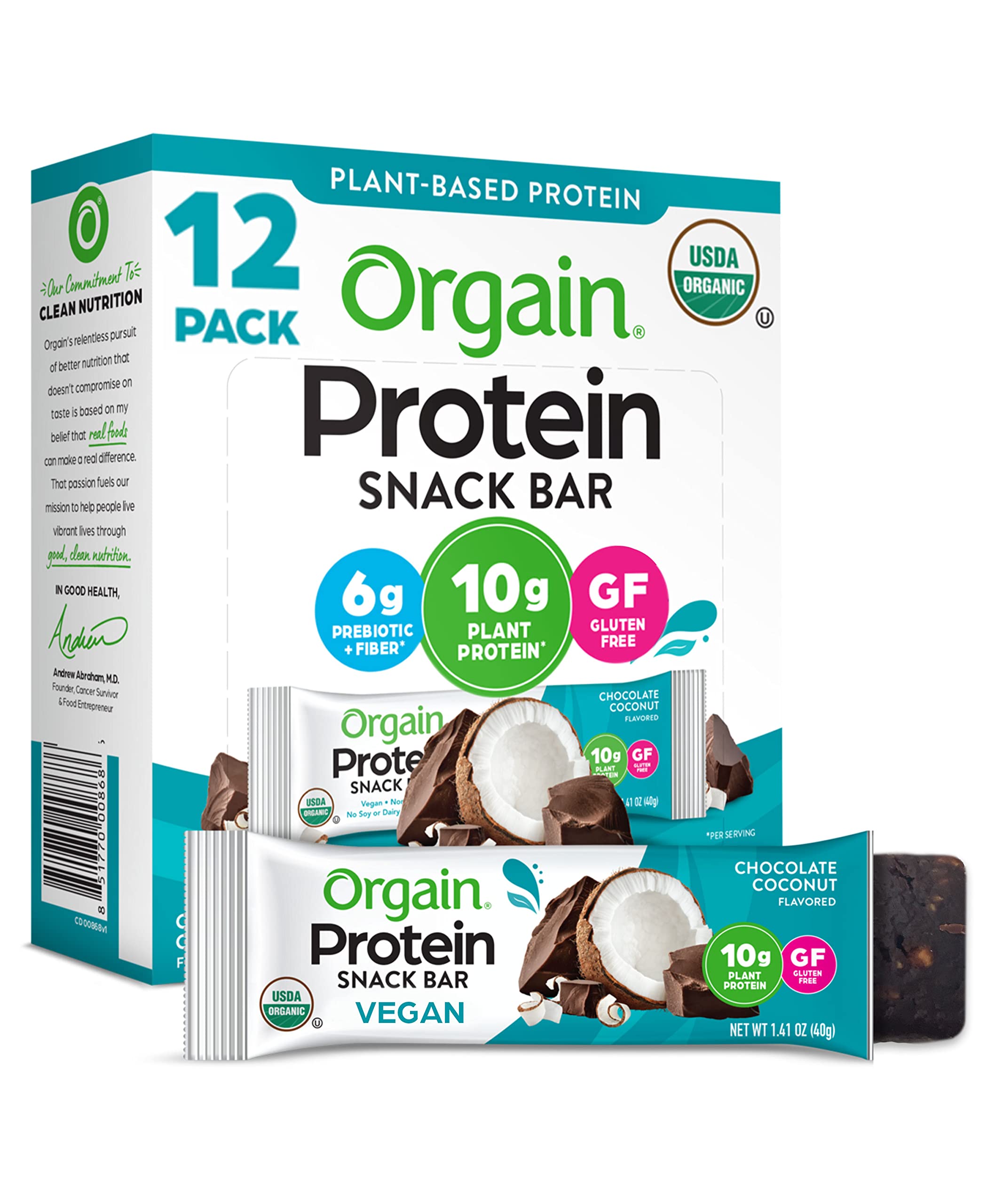 Foto 2 pulgar | Barritas De Proteína Orgain Orgain  Chocolate Y Coco Vegano  40 G - Venta Internacional.