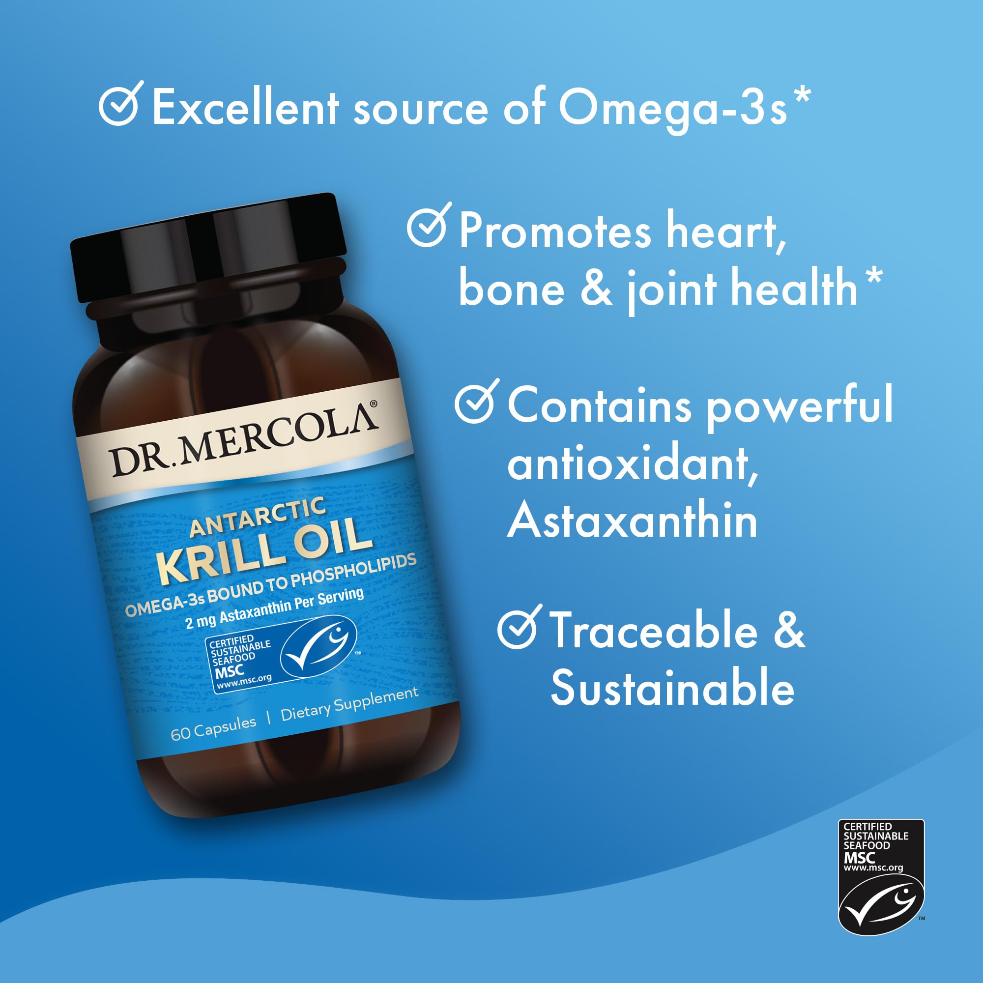 Foto 5 pulgar | Suplemento De Aceite De Krill Antártico Dr. Mercola 60 Cápsulas - Venta Internacional.