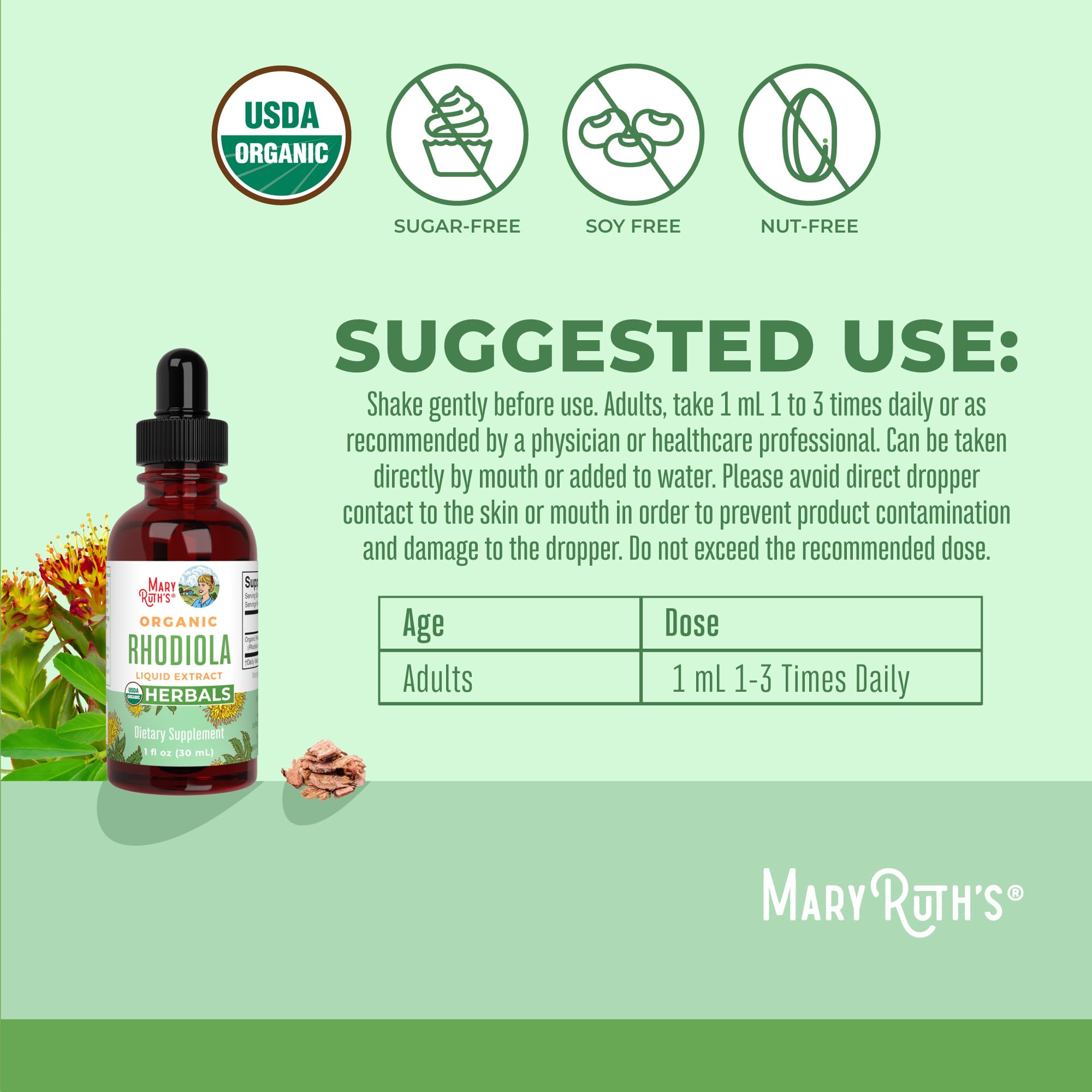 Foto 3 | Suplemento De Extracto De Rhodiola Rosea De Maryruth Para 30 Porciones - Venta Internacional.
