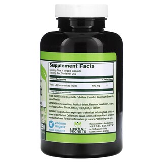 Foto 2 | Suplemento Herbal Secrets Vitex Fruit 400 Mg 250 Cápsulas Vegetarianas - Venta Internacional.