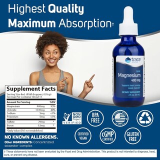 Foto 2 | Suplemento De Oligoelementos Y Magnesio Iónico 400 Mg 60 Ml - Venta Internacional.