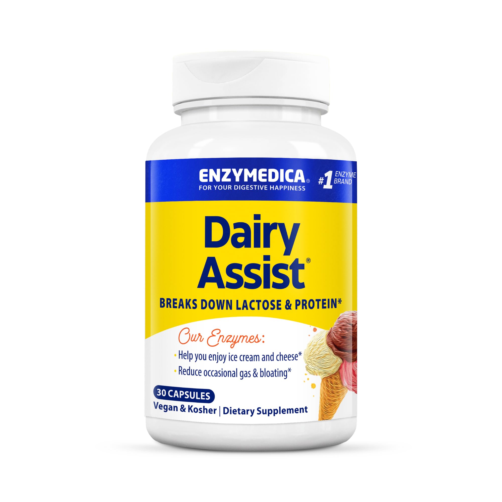 Foto 2 pulgar | Enzimas Digestivas Enzymedica Dairyassist 30 Cápsulas - Venta Internacional.