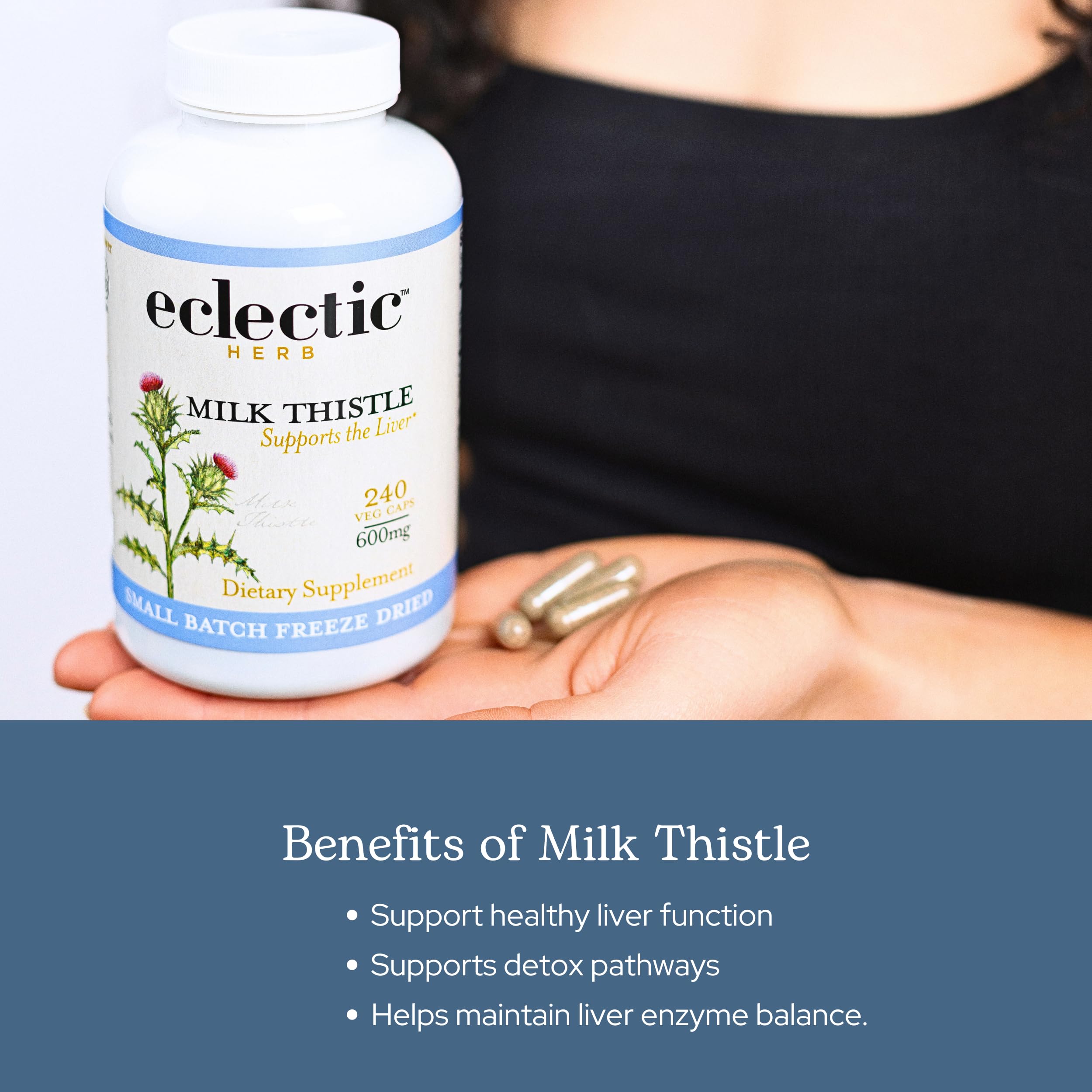 Foto 5 pulgar | Suplemento Eclectic Institute Milk Thistle 600 Mg 120 Cápsulas - Venta Internacional.
