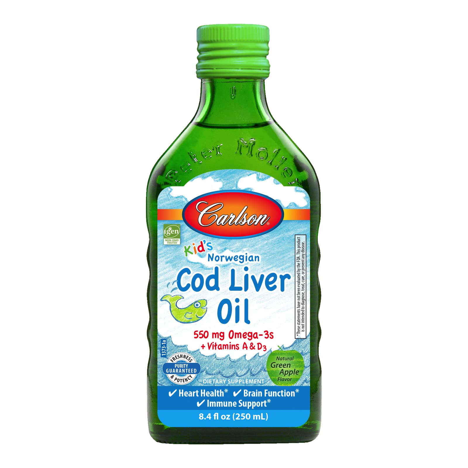 Foto 1 | Suplemento De Aceite De Hígado De Bacalao Carlson Para Niños De 250 Ml Con Omega-3 - Venta Internacional.