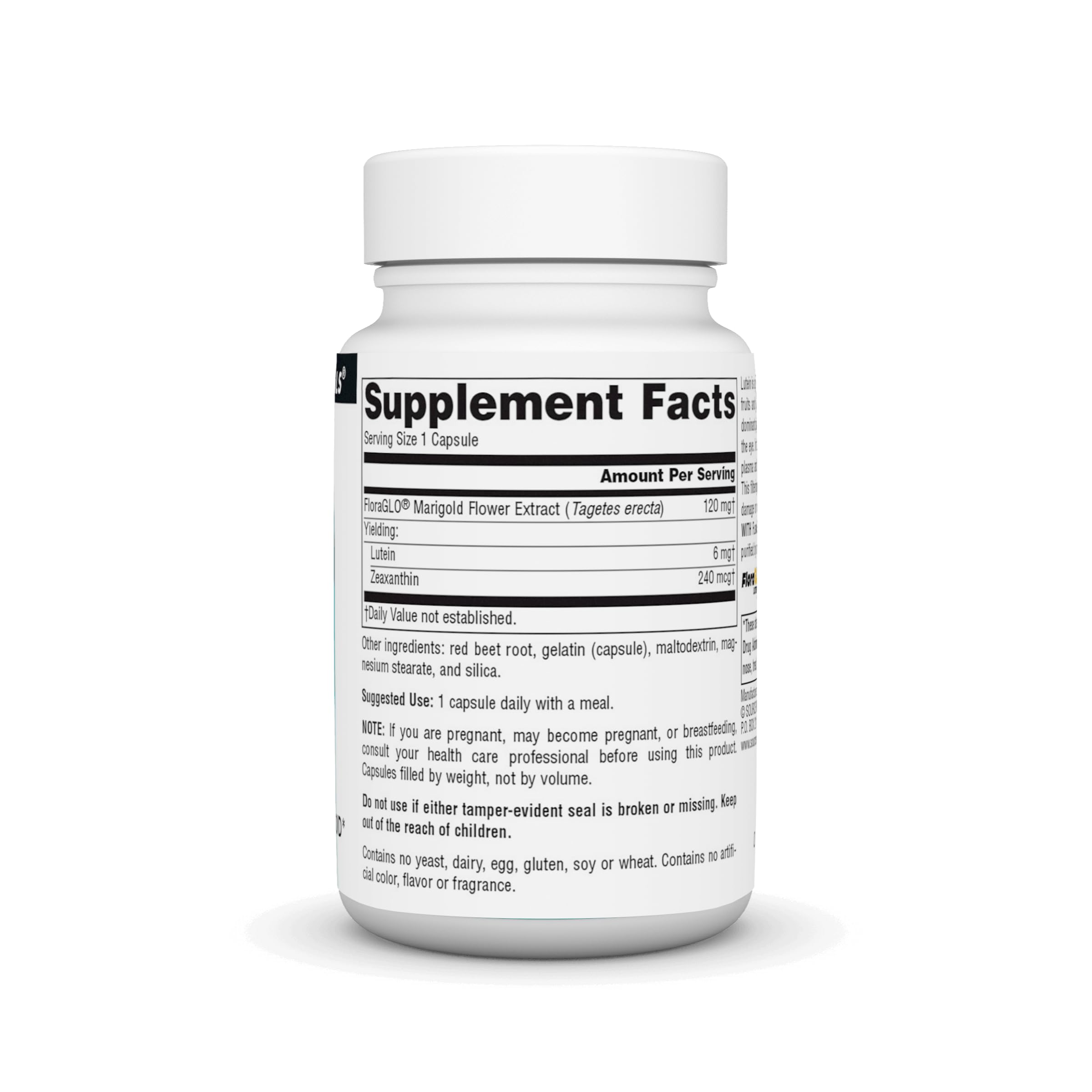 Foto 3 pulgar | Suplemento De Luteína Source Naturals Con Floraglo 6 Mg 90 Cápsulas - Venta Internacional.